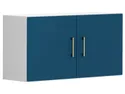 BRW Настінна шафа Modeo100 см з дверцятами біла/темно-синя SFW/100/50/30_10-BI/BLC фото thumb №1