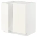 IKEA METOD МЕТОД, підлогова шафа для мийки+2 дверцят, білий / ВАЛЛЬСТЕНА білий, 80x60 см 995.071.37 фото thumb №1