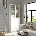 IKEA BILLY БІЛЛІ / OXBERG ОКСБЕРГ, стелаж панель / скляні дверцята, білий, 80x30x202 см 692.817.76 фото thumb №4