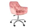 Поворотное компьютерное кресло SIGNAL Q-190 VELVET, BLUVEL 52 - античный розовый фото thumb №1