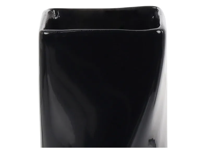 BRW торсіонна ваза керамічна чорна 091699 фото №2