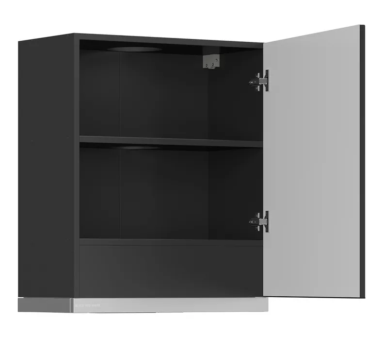 BRW Верхний кухонный шкаф Sole L6 60 см с вытяжкой правый черный матовый, черный/черный матовый FM_GOO_60/68_P_FL_BRW-CA/CAM/IX фото №3