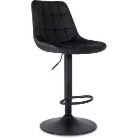 Барный стул бархатный MEBEL ELITE ARCOS 2 Velvet, черный фото