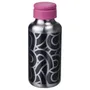 IKEA ENKELSPÅRIG ЭНКЕЛЬСПОРИГ, бутылка для воды, рисунок из нержавеющей стали/черно-розовый, 0.5 l 205.711.12 фото
