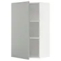 IKEA METOD МЕТОД, навесной шкаф с полками, белый / светло-серый, 60x100 см 295.383.40 фото