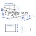 IKEA NORDLI НОРДЛИ, кровать с отд д / хранения и матрасом 595.417.65 фото thumb №16