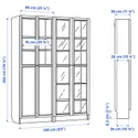 IKEA BILLY БІЛЛІ / OXBERG ОКСБЕРГ, стелаж панель/скляні дверцята 395.818.61 фото thumb №5