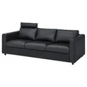 IKEA VIMLE ВІМЛЕ, 3-місний диван, з підголовником/Гранн/Бомстад чорний 993.062.52 фото thumb №1