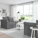 IKEA GRÖNLID ГРЕНЛІД, 2-місний диван, ЛЬЙУНГЕН класичний сірий 294.090.60 фото thumb №2