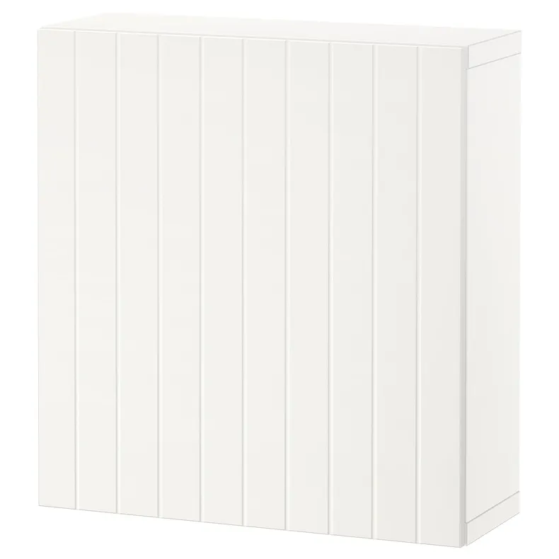 IKEA BESTÅ БЕСТО, секція полиць із дверцятами, білий / Суттервікен білий, 60x22x64 см 294.249.75 фото №1