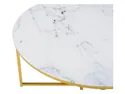 Стіл круглий BRW Xana, 80х80 см, білий/золото WHITE фото thumb №3