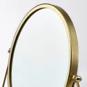 IKEA LASSBYN ЛАССБЮН, настільне дзеркало, золотистий колір, 17 см 304.710.32 фото thumb №3
