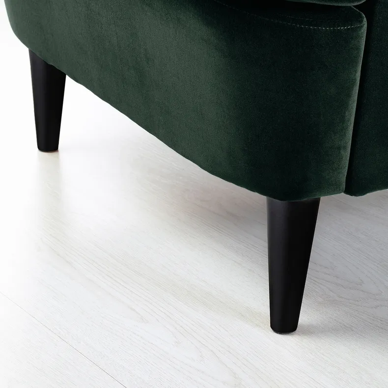 IKEA STRANDMON СТРАНДМОН, крісло та підставка для ніг, Джупард темно-зелений 194.839.08 фото №5