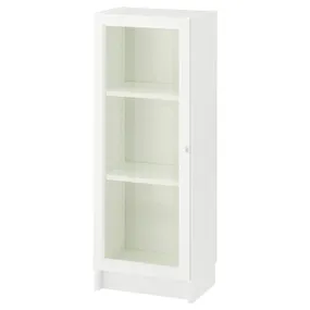 IKEA BILLY БИЛЛИ / OXBERG ОКСБЕРГ, шкаф книжный со стеклянной дверью, белый, 40x30x106 см 294.840.21 фото