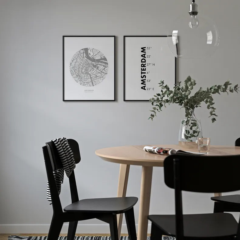 IKEA BILD БІЛЬД, постер, план міста, Амстердам, 40x50 см 605.816.42 фото №2