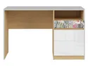 Письмовий стіл BRW Nandu, 120х57 см, світло-сірий / дуб польський / білий глянець / наклейка BIU1D1S-JSZ/DP/BIP/SCR фото thumb №2
