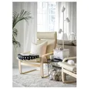 IKEA POÄNG ПОЕНГ, крісло, береза оклична / Глиска ламана біла 198.305.88 фото thumb №6