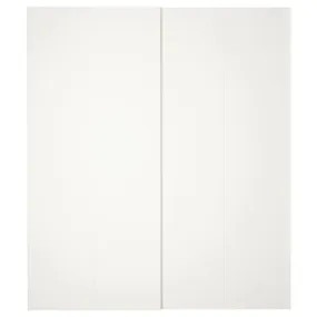 IKEA HASVIK ХАСВІК, розсувні дверцята, 2 шт., білий, 200x236 см 305.215.41 фото