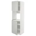 IKEA METOD МЕТОД, висока шафа для дух, 2 дверцят / пол, білий / Хавсторп світло-сірий, 60x60x200 см 295.392.12 фото thumb №1