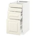 IKEA METOD МЕТОД / MAXIMERA МАКСИМЕРА, напольн шкаф 4 фронт панели / 4 ящика, белый / бодбинские сливки, 40x60 см 190.498.79 фото thumb №1