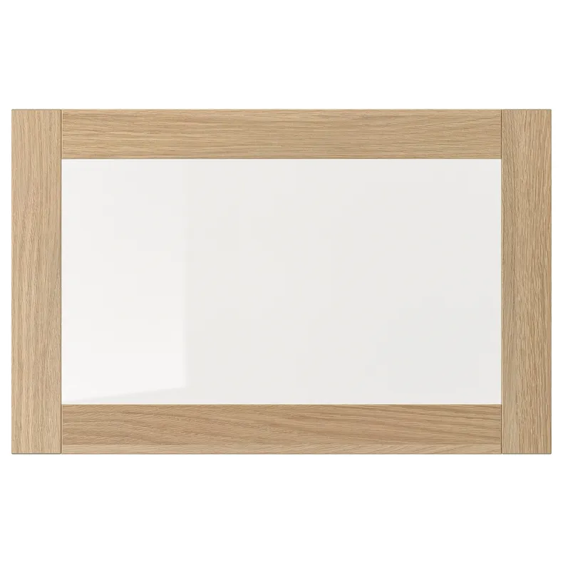 IKEA SINDVIK СИНДВИК, стеклянная дверь, под беленый дуб / прозрачное стекло, 60x38 см 502.963.15 фото №1