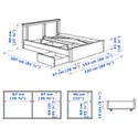 IKEA SONGESAND СОНГЕСАНД, каркас ліжка, 2 коробки для зберіг, білий / Лейрсунд, 140x200 см 292.412.40 фото thumb №11