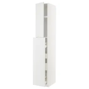 IKEA METOD МЕТОД / MAXIMERA МАКСИМЕРА, высокий шкаф / выдвижн секция / 1дв / 4ящ, белый / Стенсунд белый, 40x60x240 см 494.551.26 фото