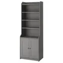 IKEA HAUGA ХАУГА, висока шафа з 2 дверцятами, сірий, 70х199 см 604.150.54 фото thumb №1