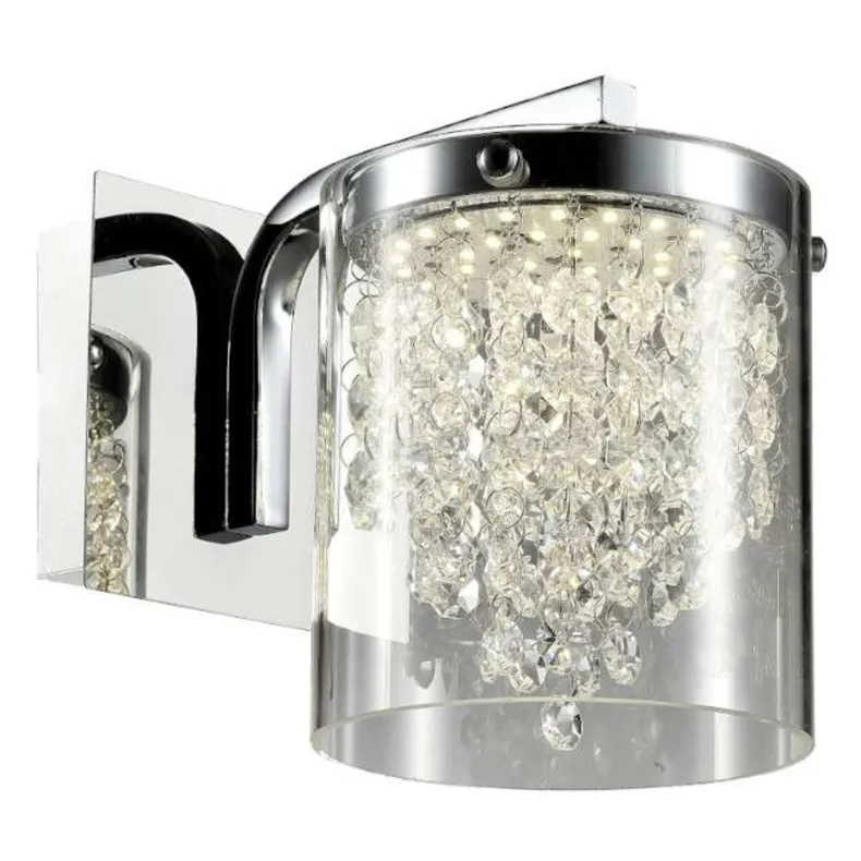 BRW Настінний світильник Cantos LED метал срібло 075726 фото №1