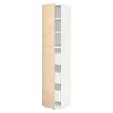 IKEA METOD МЕТОД / MAXIMERA МАКСІМЕРА, висока шафа із шухлядами, білий / АСКЕРСУНД під світлий ясен, 40x60x200 см 493.622.12 фото thumb №1