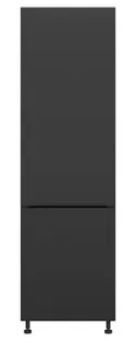 BRW Шафа кухонна ліва Sole L6 60 см для установки холодильника матово-чорна, чорний/чорний матовий FM_DL_60/207_L/L-CA/CAM фото thumb №1