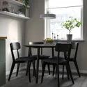 IKEA LISABO ЛИСАБО / LISABO ЛИСАБО, стол и 4 стула, черный / тальмира черный / серый, 105 см 795.549.07 фото thumb №2