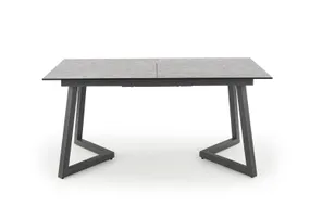 Обідній стіл розкладний HALMAR TIZIANO 160-210x90 см, стільниця - світлий сірий / темний сірий, ніжки - темний сірий фото
