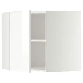 IKEA METOD МЕТОД, кутова навісна шафа з полицями, білий / РІНГХУЛЬТ білий, 68x60 см 199.185.19 фото