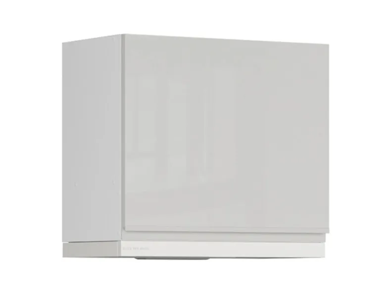 BRW Одиночна кухонна шафа 60 см з витяжкою світло-сірий глянець, альпійський білий/світло-сірий глянець FH_GOO_60/50_O_FL_BRW-BAL/XRAL7047/BI фото №2