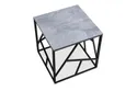 Журнальный столик HALMAR UNIVERSE 2 квадратный 55x55 см, серый мрамор / черный фото thumb №3