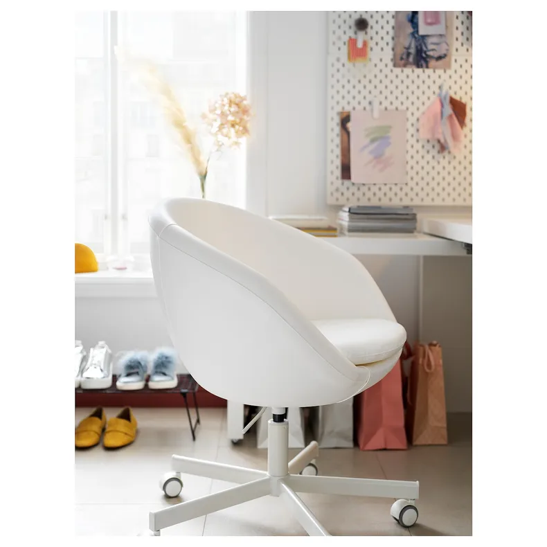 IKEA SKRUVSTA СКРУВСТА, обертовий стілець, ІСАНЕ білий 504.029.95 фото №3