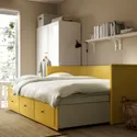 IKEA HEMNES ХЕМНЭС, каркас кровати-кушетки с 3 ящиками, желтый, 80x200 см 405.838.40 фото thumb №3