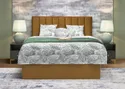 Кровать двуспальная с подъемным механизмом HALMAR ASENTO 160x200 см горчичный фото thumb №2