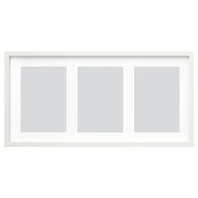 IKEA RÖDALM РЕДАЛЬМ, рамка для 3х фото, білий, 81x40 см 105.537.31 фото