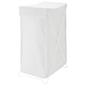 IKEA TORKIS ТОРКІС, кошик для білизни, білий/сірий, 90 л 903.199.75 фото