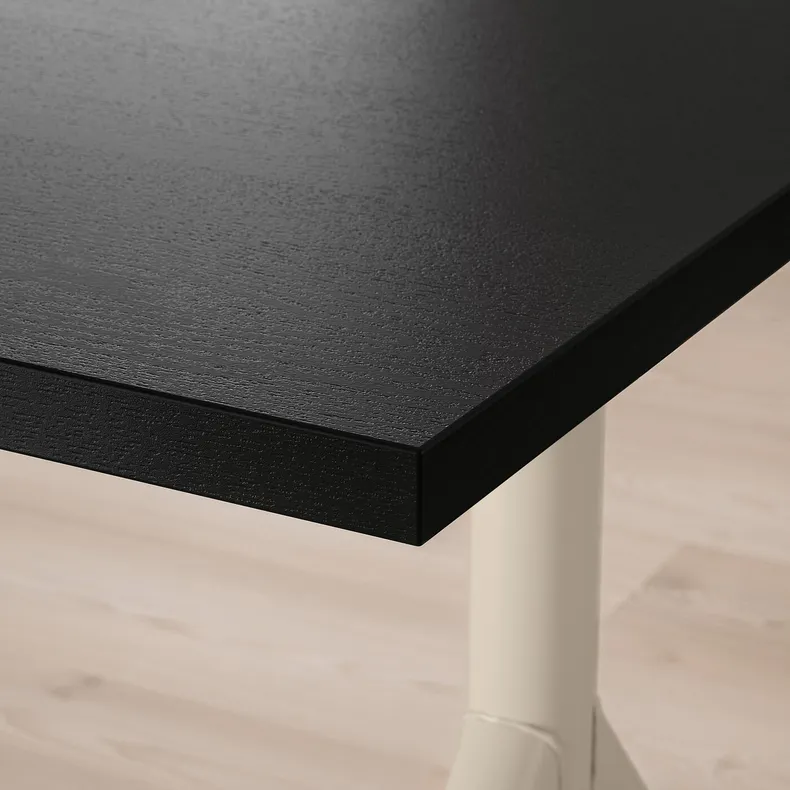 IKEA IDÅSEN ИДОСЕН, письменный стол, чёрный / бежевый, 160x80 см 292.810.33 фото №4