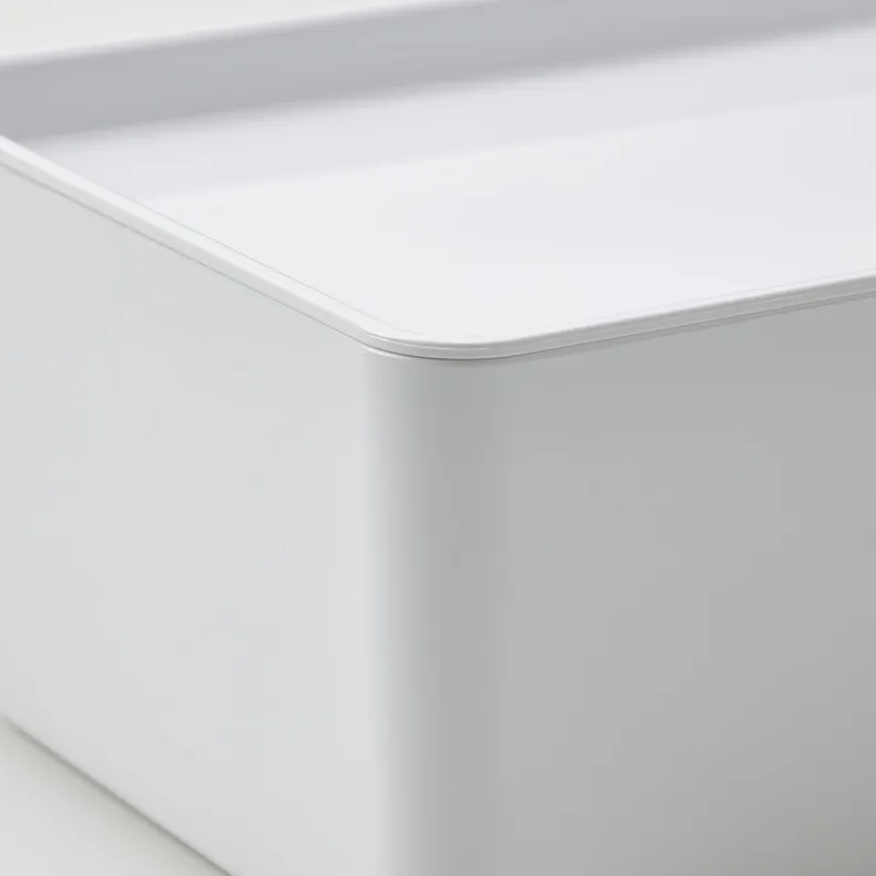 IKEA KUGGIS КУГГІС, коробка з кришкою, білий, 13x18x8 см 995.611.53 фото №2