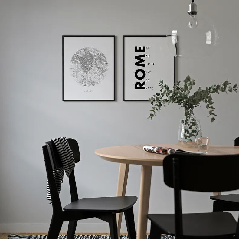 IKEA BILD БИЛЬД, постер, Координаты, Рим, 40x50 см 705.816.89 фото №2