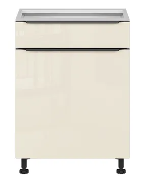 BRW Кухонный шкаф Sole L6 60 см левосторонний с выдвижным ящиком магнолия жемчуг, альпийский белый/жемчуг магнолии FM_D1S_60/82_L/SMB-BAL/MAPE фото