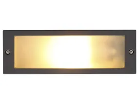 BRW Уличный настенный светильник Ina алюминиевый серый 073365 фото