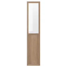IKEA OXBERG ОКСБЕРГ, панель / скляні дверцята, під дуб, 40x192 см 904.774.32 фото