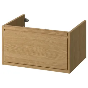 IKEA ÄNGSJÖN ЭНГШЁН, шкаф для раковины с ящиком, имит. дуб, 60x48x33 см 005.350.97 фото
