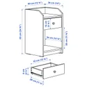 IKEA HAUGA ХАУГА, приліжковий столик, сірий, 40x36 см 404.889.61 фото thumb №5