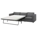 IKEA VIMLE ВІМЛЕ, чохол для 3-місного дивана-ліжка, Лейде сіро-чорний 694.344.25 фото thumb №2